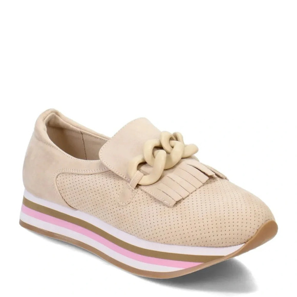 Coconuts by Matisse Bess Pink Suede Platform Loafers Women’s Size 8 NWT - Picture 1 of 7
